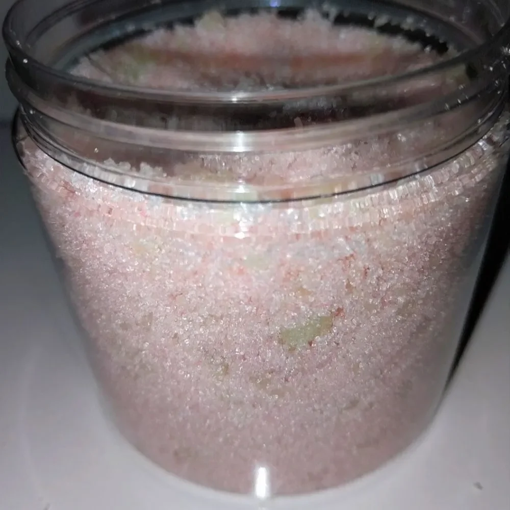 Hand crafted Lemon Plumeria Emulsified Sugar Scrub 6oz